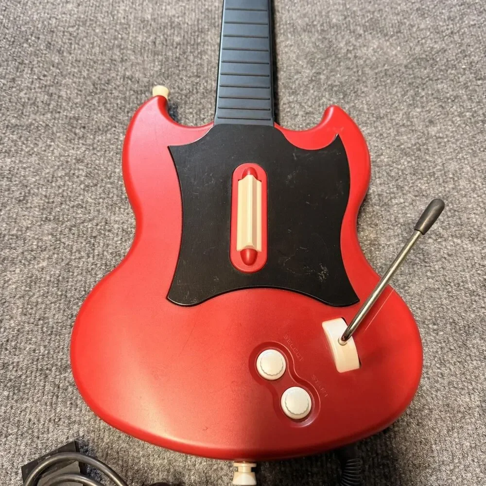 RedOctane Guitar Hero Wired Guitar Controller Red Sony PlayStation 2 For Parts